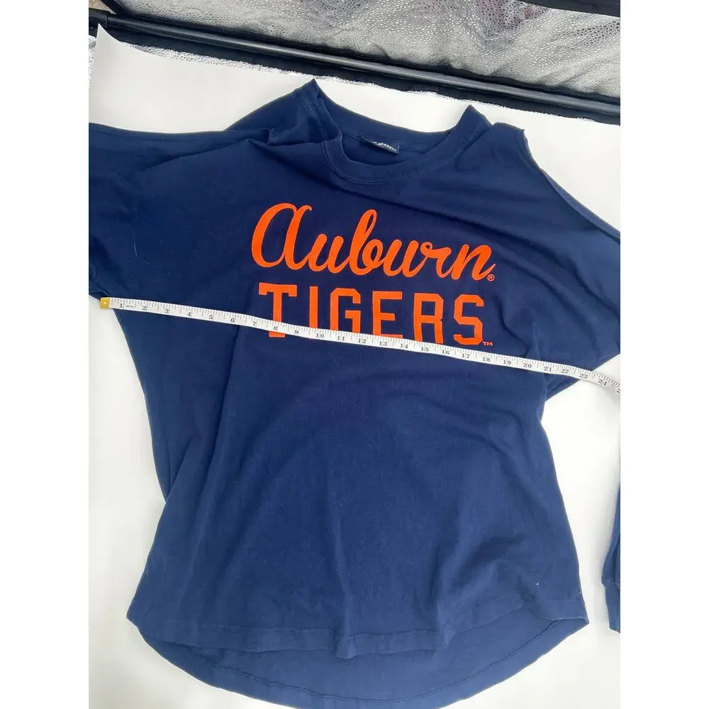 Spirit Jersey Women’s Cold Shoulder Auburn Tigers College Top Size M War Eagle